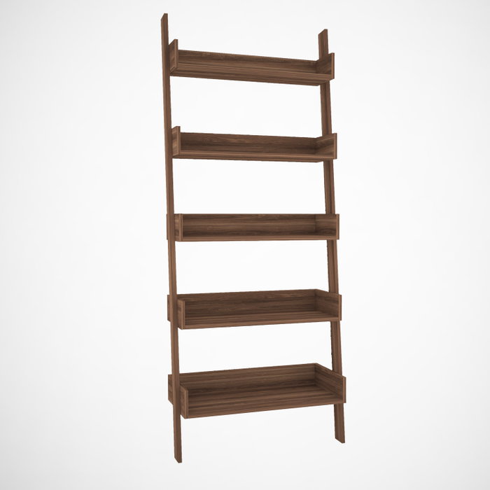 Hanah Home Estantería Nogal Ancho 80cm Alto 195cm Tablero Melamina 18mm